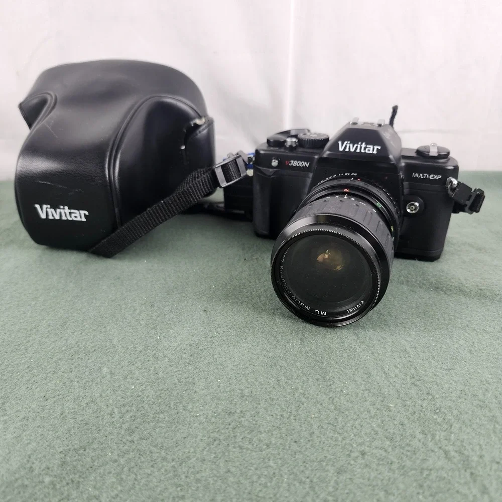 Vintage Vivatar V3800N 35mm SLR Film Camera with 28-70mm Lens & Haze-1 Filter